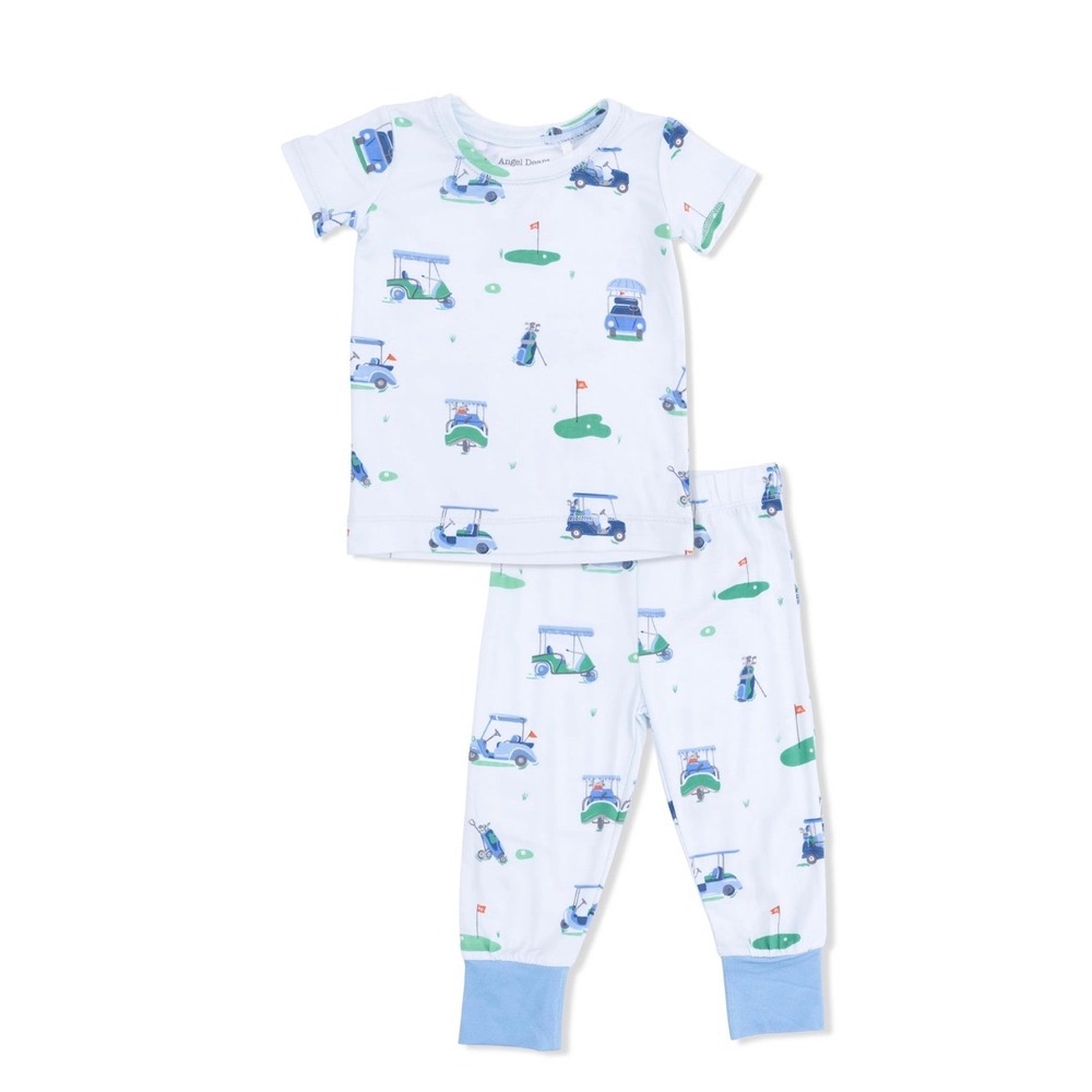 Angel Dear Vintage Golf Carts Loungewear Set – Blue – 12–18 Months – NWT